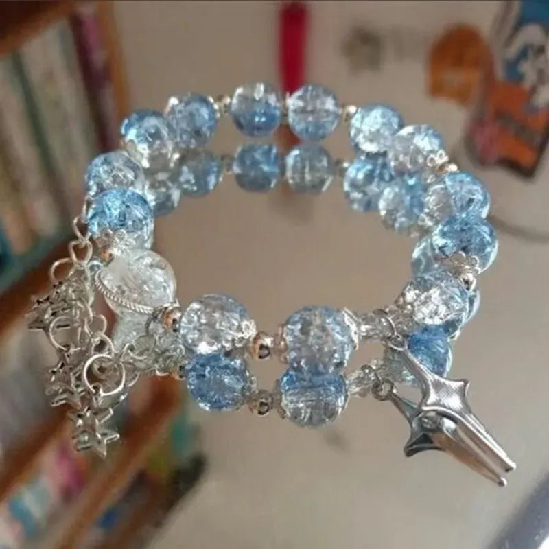 Forest Glass Beaded Bracelet