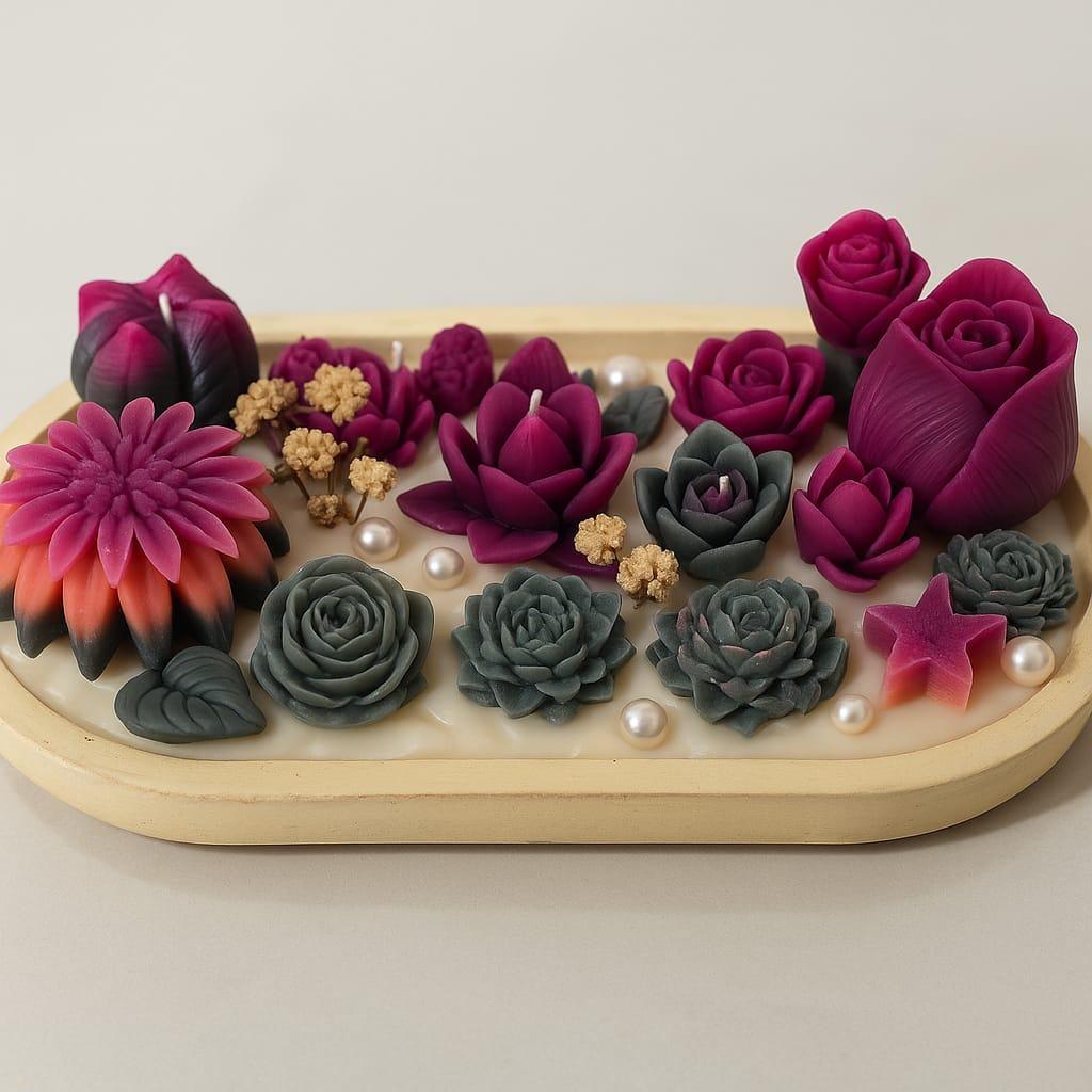  Flower candles 