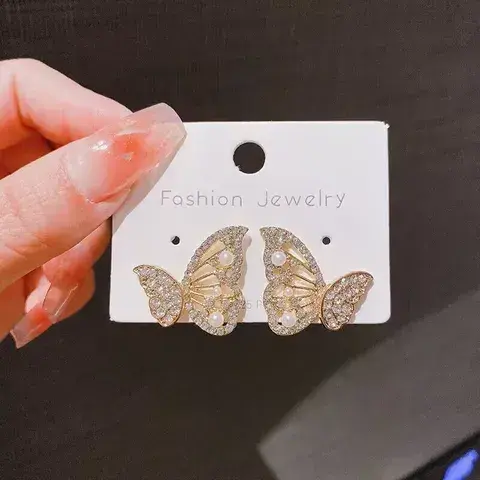 1 pair fashion square star bow knot alloy tassel artificial pearls rhinestones women's earrings