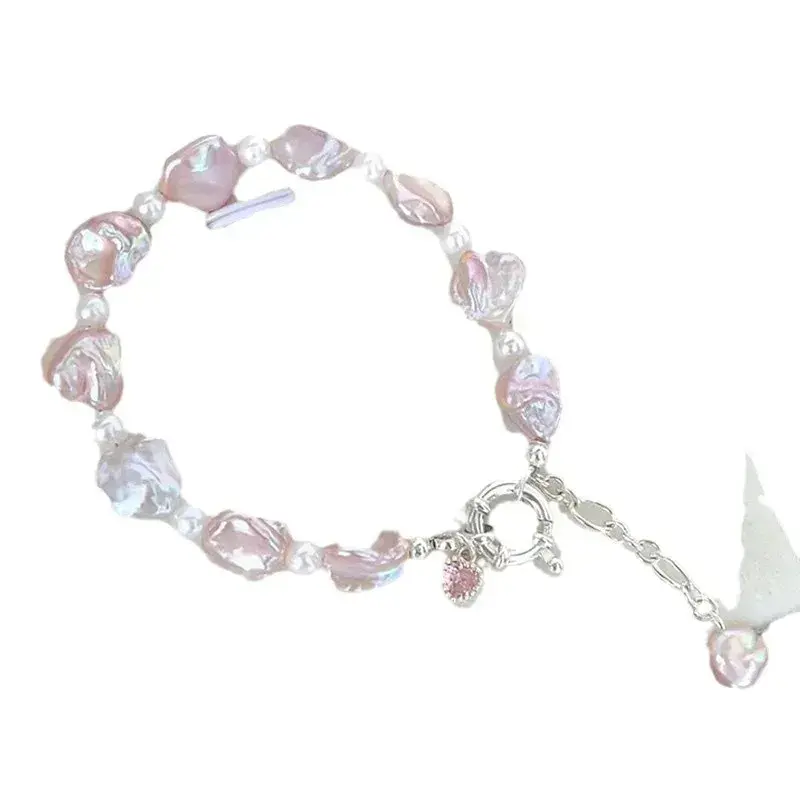 Fashion Irregular Heart Pearl Bracelet Women's Simple Small High-Looking Elegant Personality Fashion Bracelet