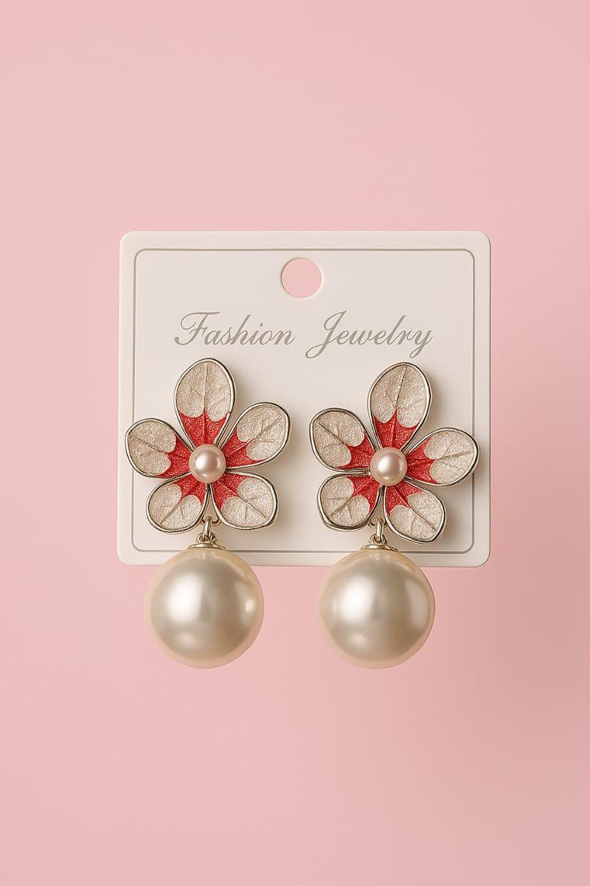 Crimson Bloom Pearl Drops