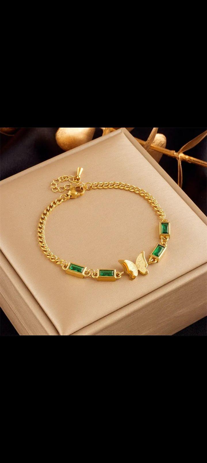 Golden Butterfly Charm Bracelet