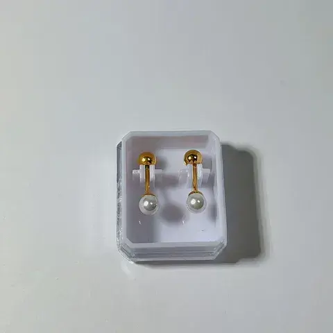 Stainless Steel Cross Heart Shape Snowflake PVD Coated Zircon 18K Gold Plated Sweet Waterproof Non Tarnish Plating Cartilage Earrings