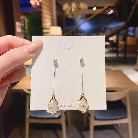 Night Market Street Stall Earrings For Women, Holiday Style Earrings, Small And Simple Tassel Earrings, High-End And Versatile Earrings Jewelry