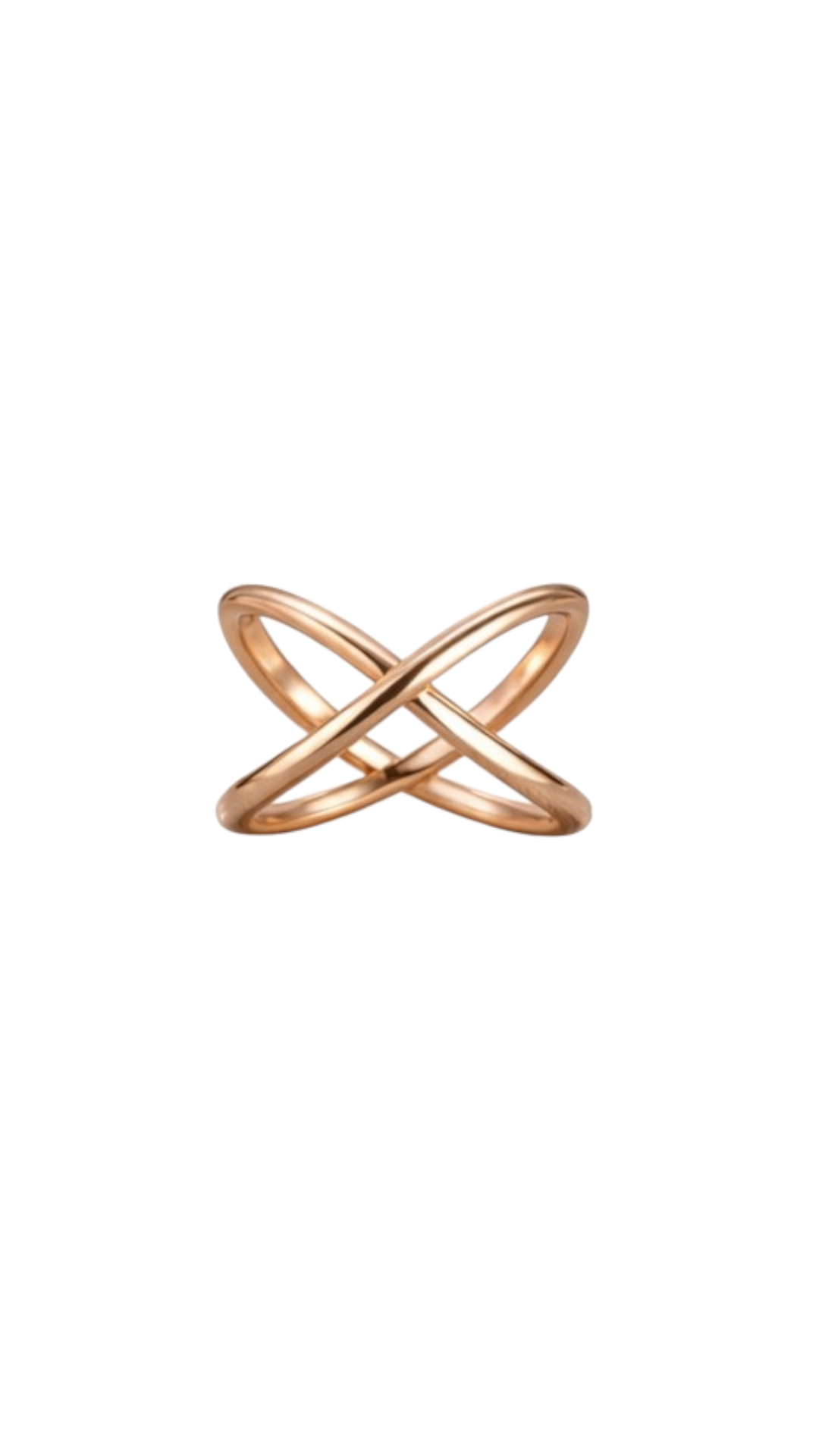 Rose Gold Criss Cross Statement Ring