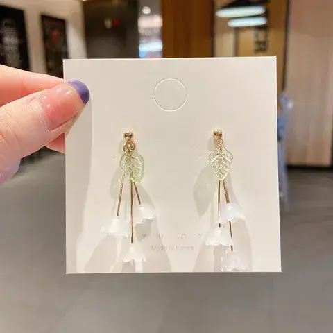 Night Market Street Stall Earrings For Women, Holiday Style Earrings, Small And Simple Tassel Earrings, High-End And Versatile Earrings Jewelry