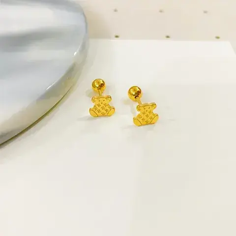 Stainless Steel Cross Heart Shape Snowflake PVD Coated Zircon 18K Gold Plated Sweet Waterproof Non Tarnish Plating Cartilage Earrings