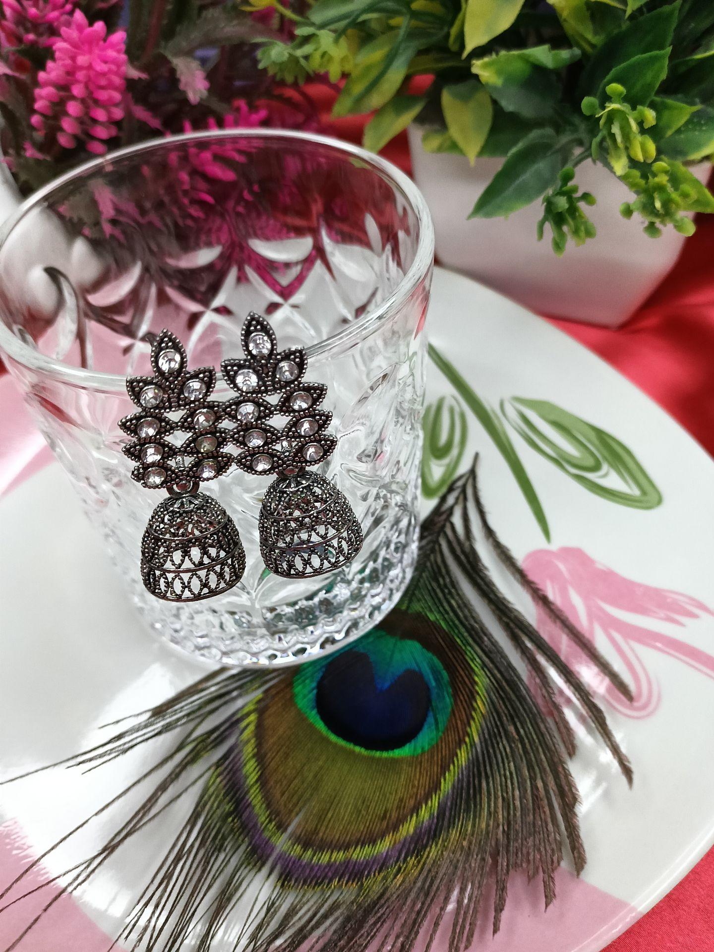AD oxidised jhumka
