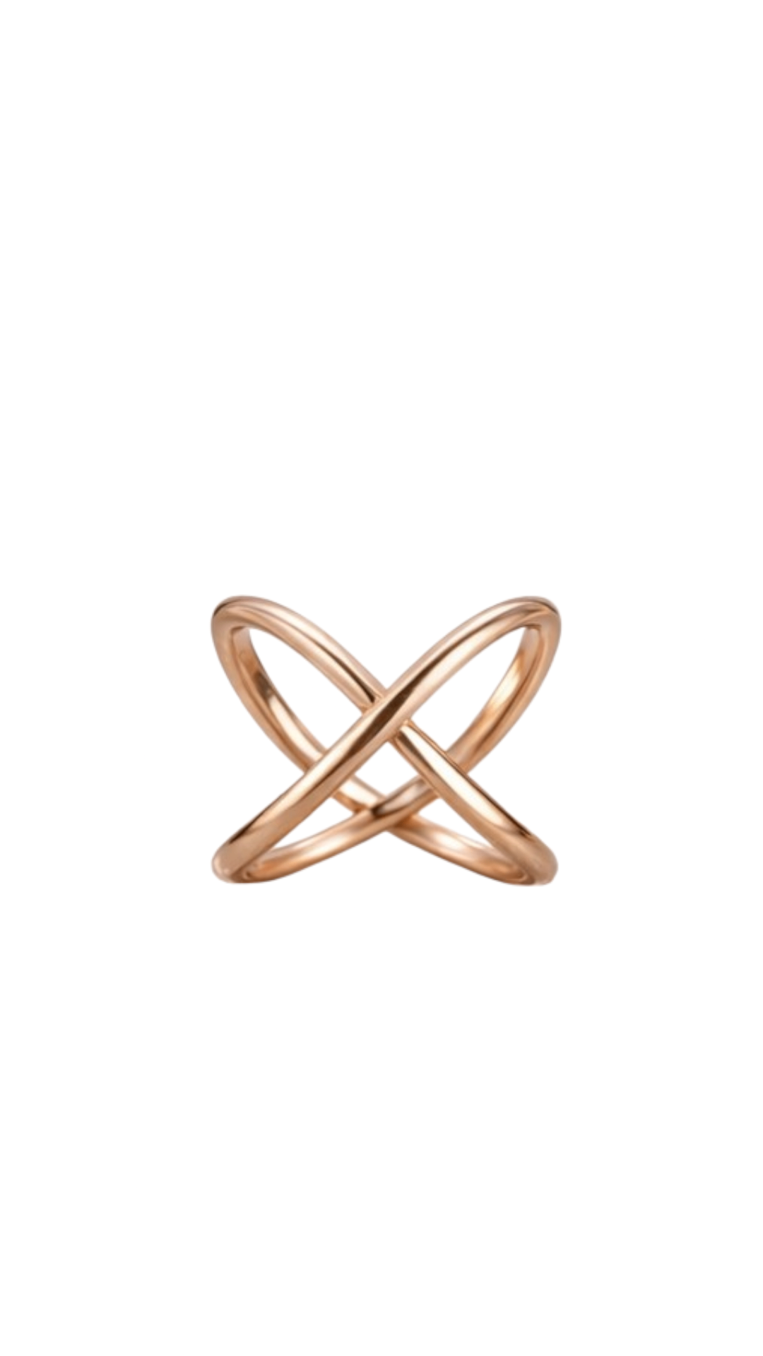 Rose Gold Criss Cross Statement Ring