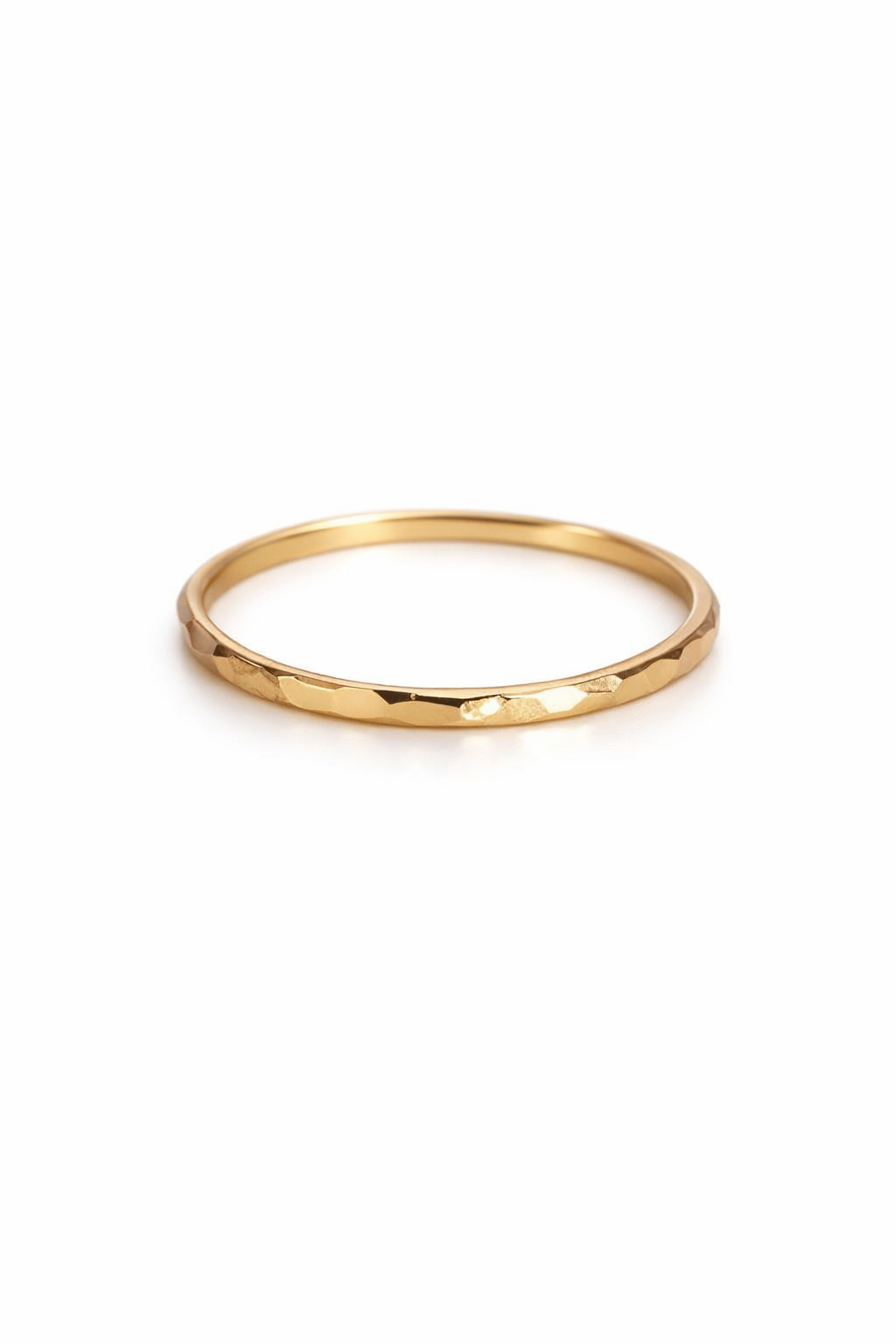 Textured Gold Minimal Ring