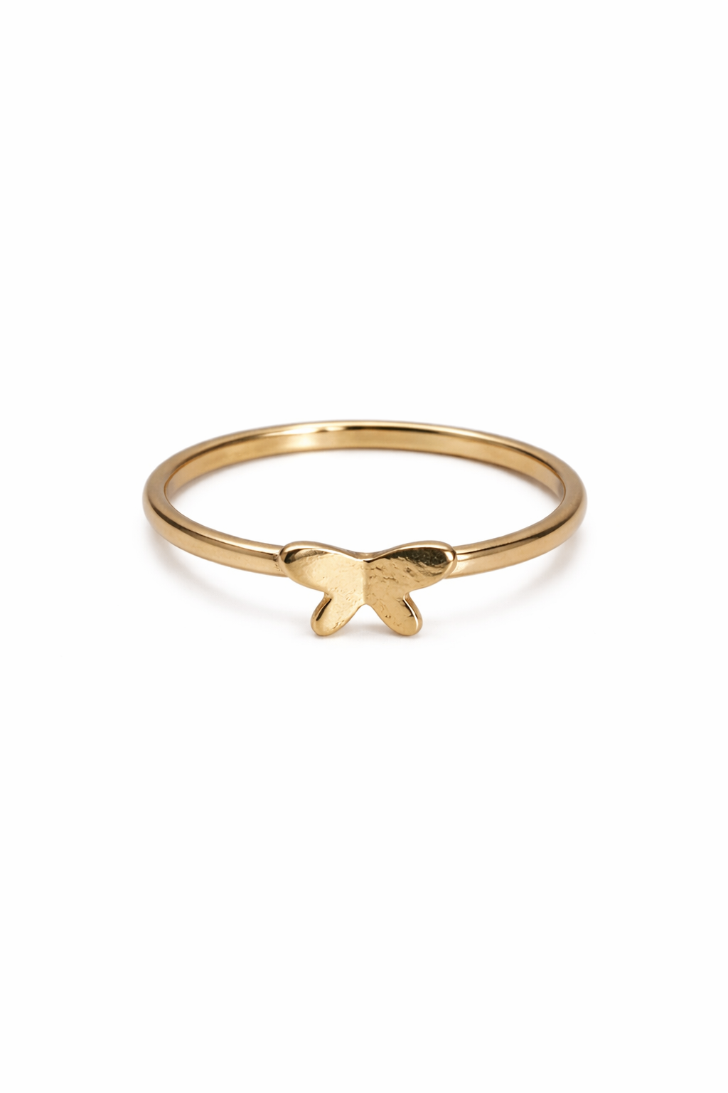Minimal Gold Butterfly Ring