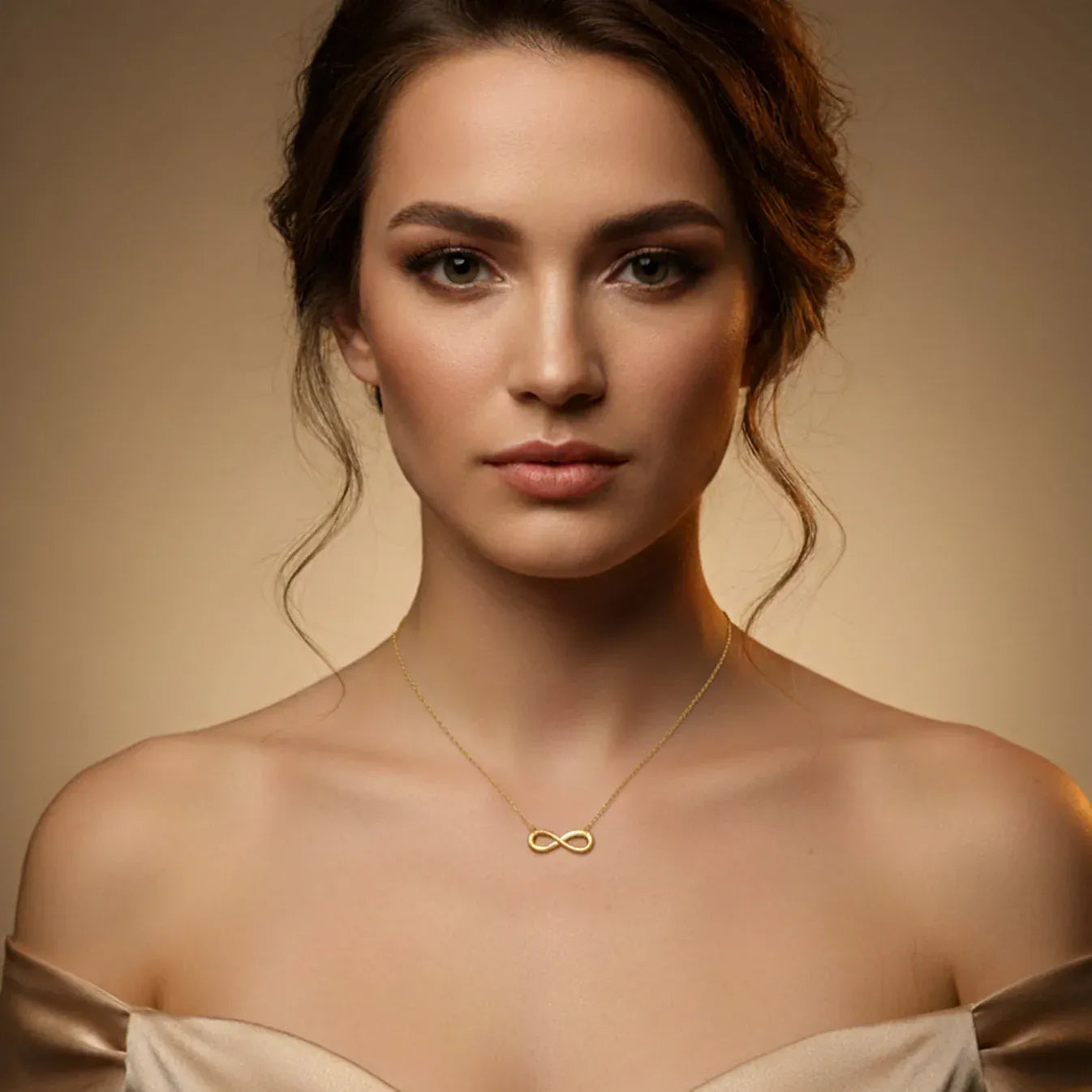 Gold Infinity Pendant Necklace