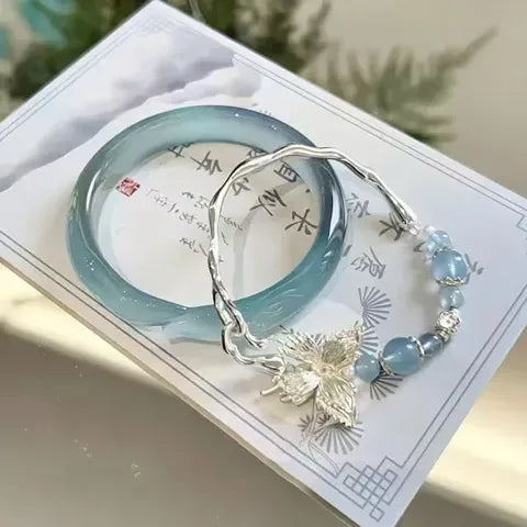 Geometric Resin Bangle Bracelet