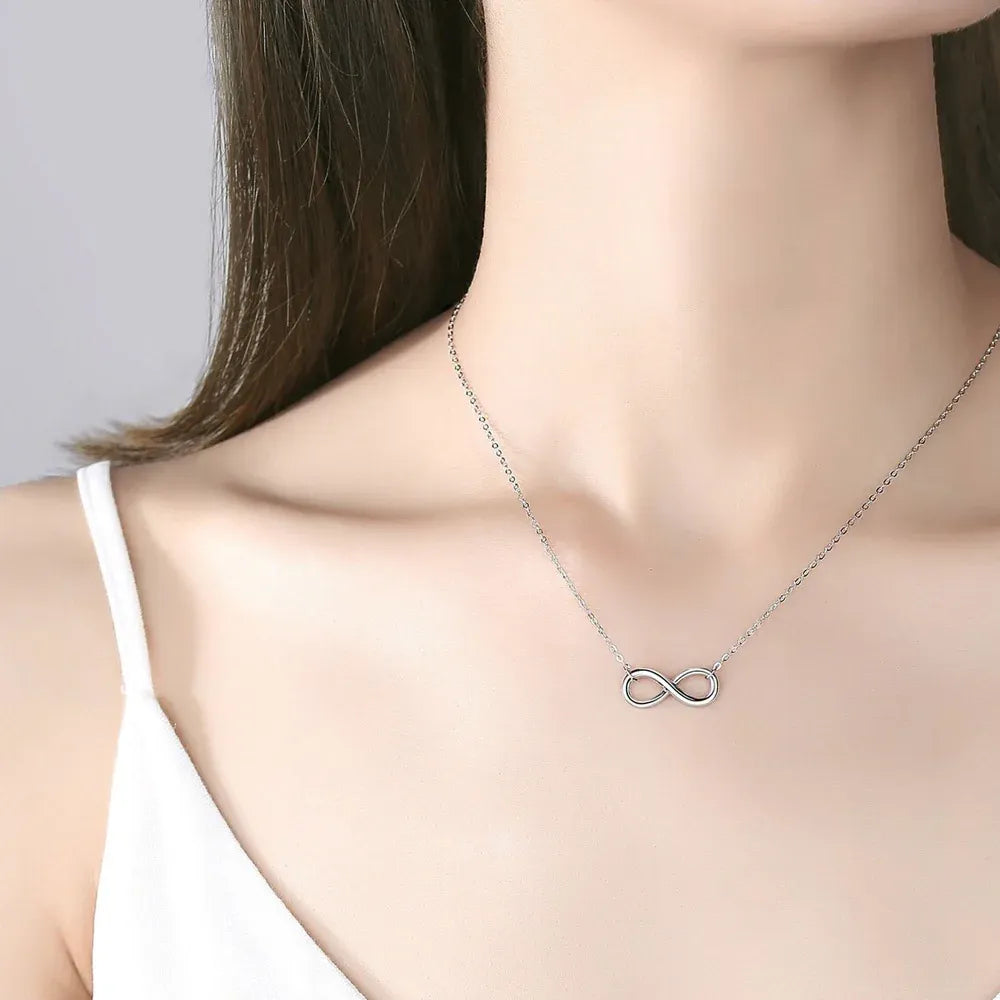 Silver Infinity Pendant Necklace