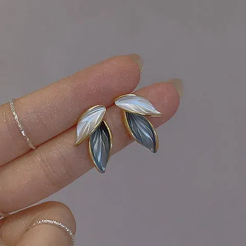 Pearl Bow Gemstone Drop Earrings