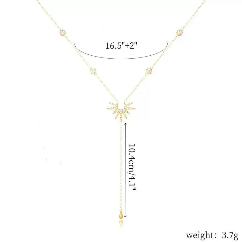 Long Tassel Y Chain Necklace