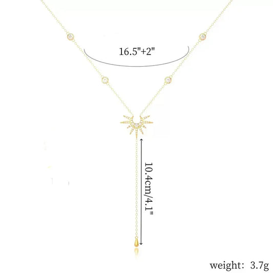 Long Tassel Y Chain Necklace