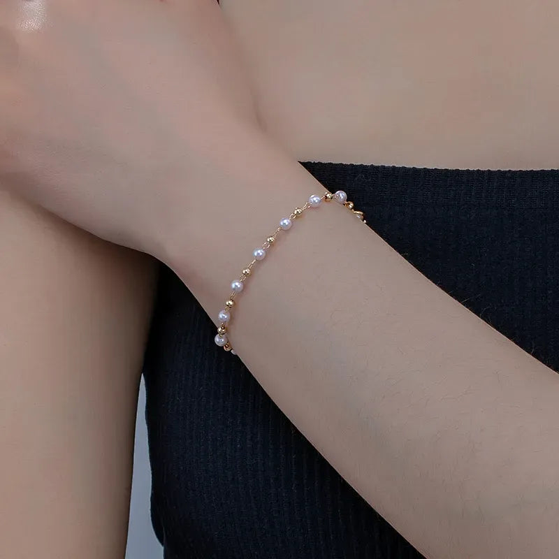 Vintage Pearl Chain Bracelet