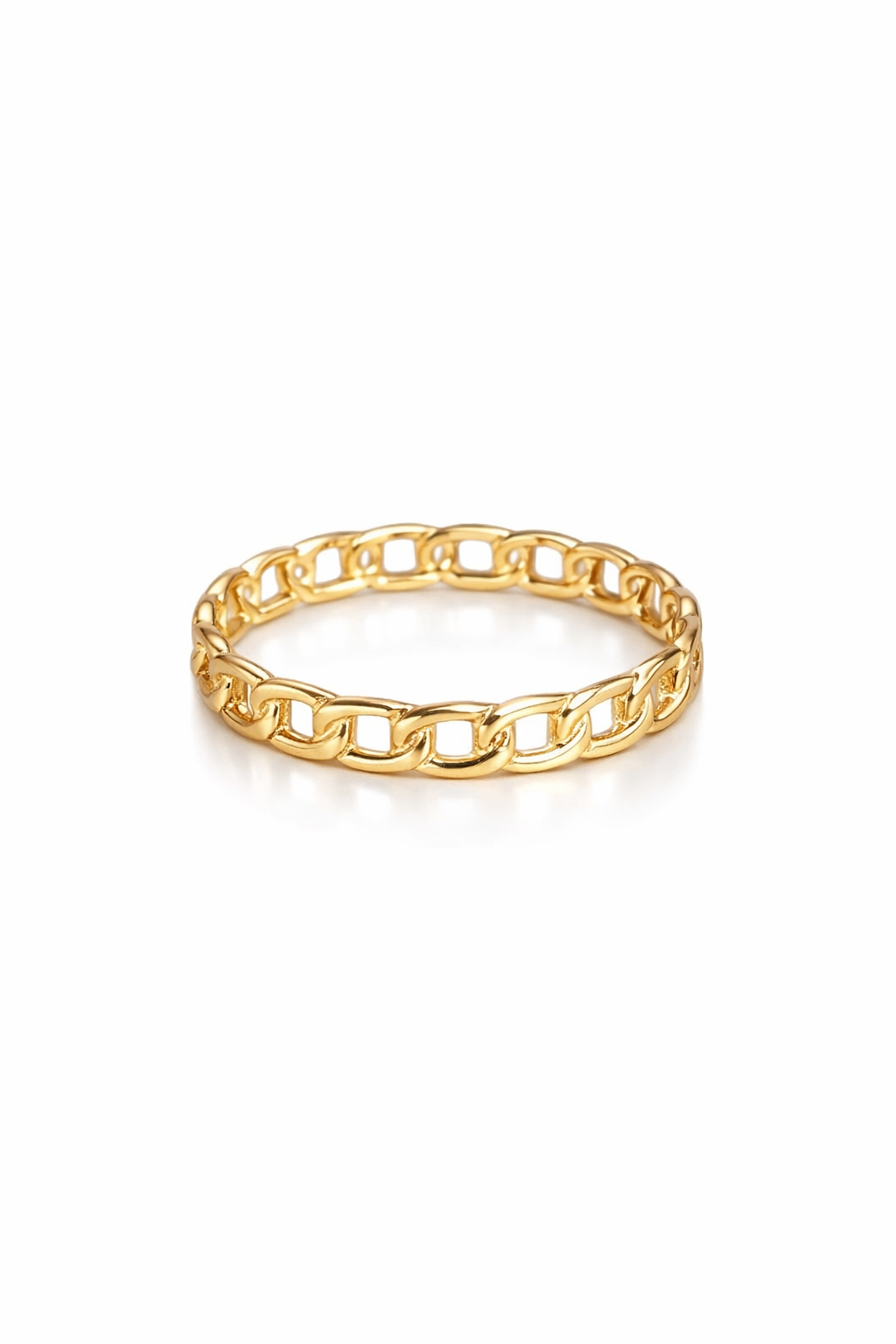 Gold Chain Link Band Ring