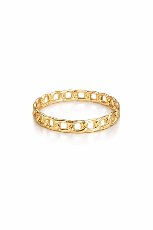 Gold Chain Link Band Ring