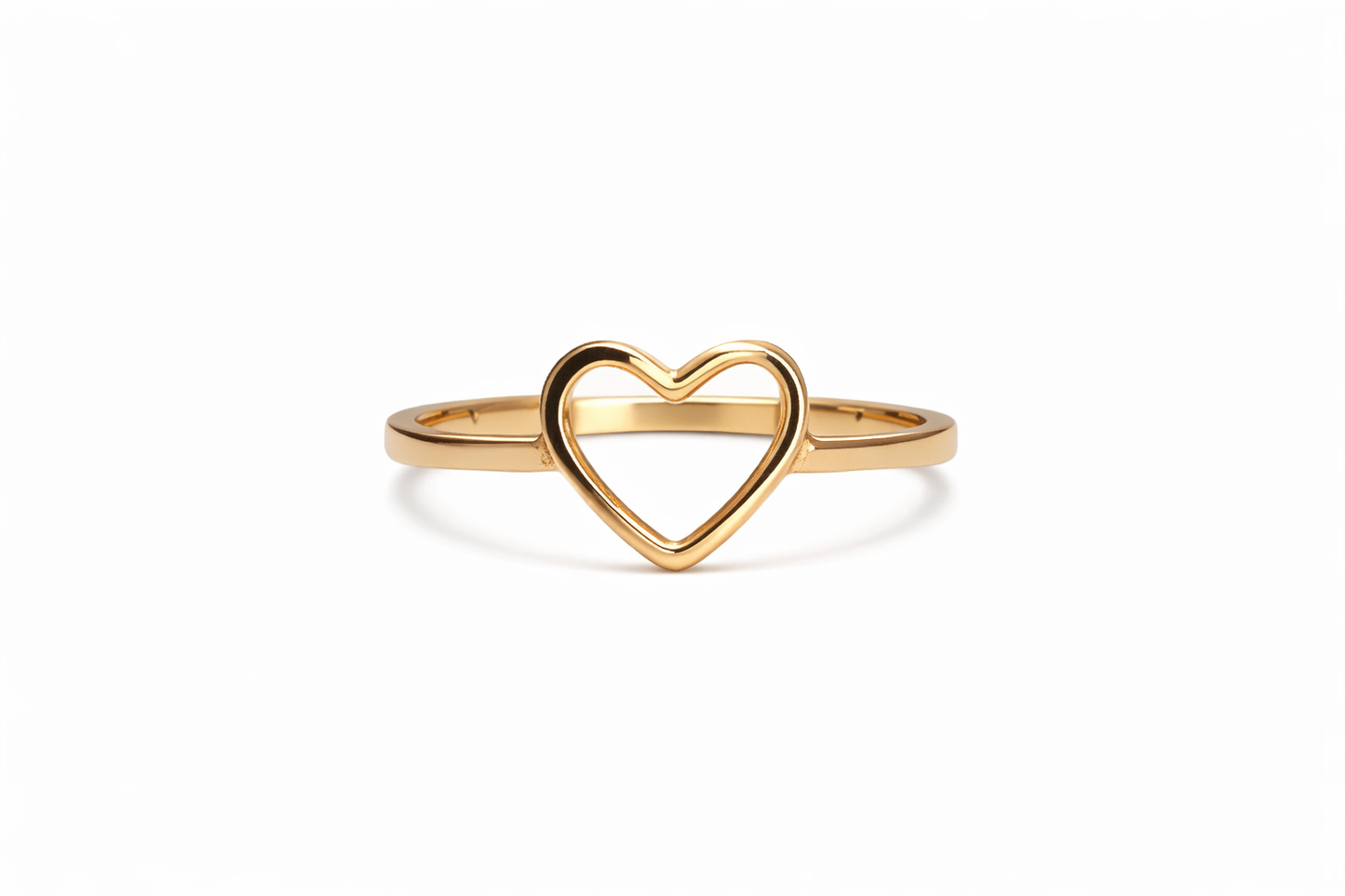 Minimal Gold Open Heart Ring