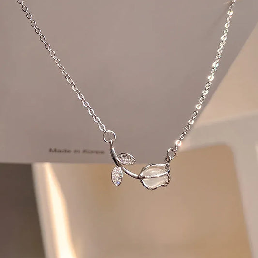 Tulip Crystal Pendant Necklace