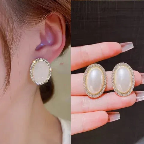 Star Bow Pearl Tassel Earrings