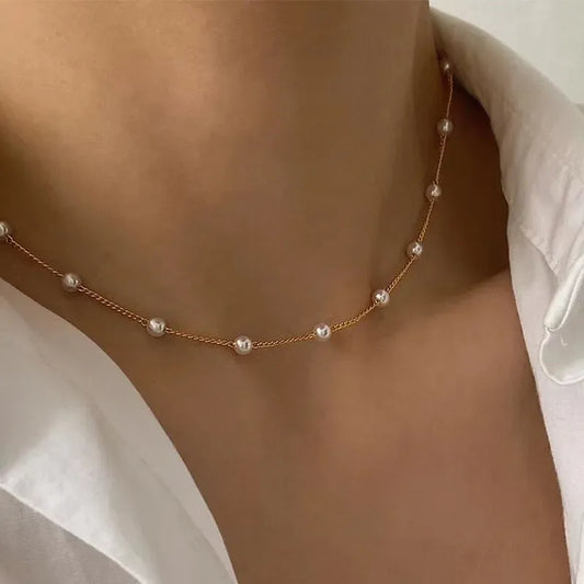 Classic Pearl Chain Necklace